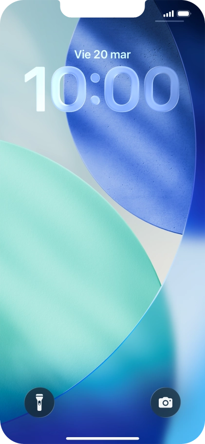 Pulsa en un lugar cualquiera de la pantalla de bloqueo y mantén la pulsación unos instantes.