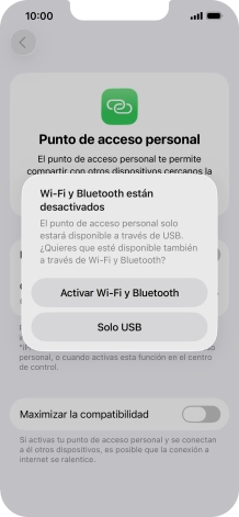 Si el wifi está desactivado, pulsa Activar Wi-Fi y Bluetooth.