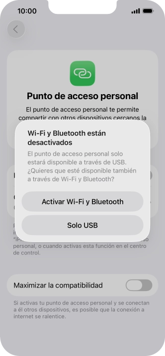 Si el wifi está desactivado, pulsa Activar Wi-Fi y Bluetooth.