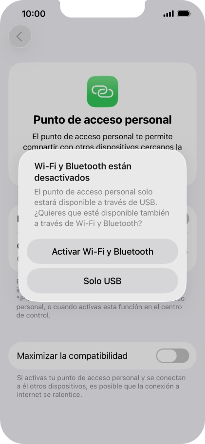 Si el wifi está desactivado, pulsa Activar Wi-Fi y Bluetooth.