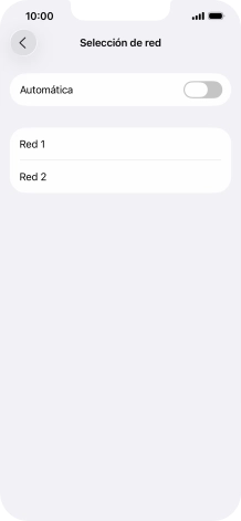 Si desactivas la función, pulsa la red deseada.
