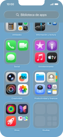 La app está ahora en la carpeta Ocultas en la biblioteca de apps.