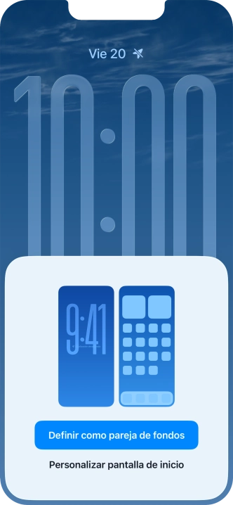 Si deseas utilizar el mismo tema de color en la pantalla de inicio, pulsa Definir como pareja de fondos.