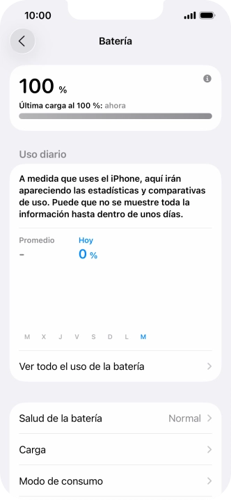 Pulsa Modo de consumo.