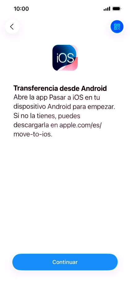 Para transferir contenido a tu teléfono, tienes que haber instalado la app 