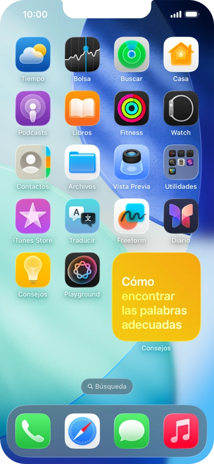 Si utilizas un grupo de widgets: Desliza el dedo hacia arriba o hacia abajo sobre el grupo para seleccionar el widget deseado.