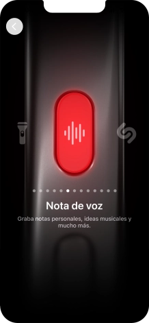 Desliza el dedo hacia la derecha o hacia la izquierda por la pantalla para seleccionar la función deseada.