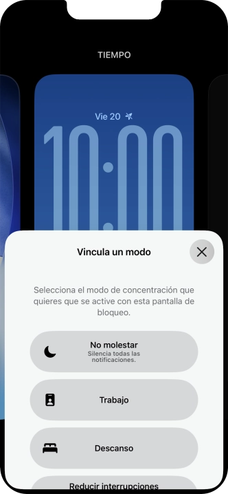 Pulsa un modo de concentración.