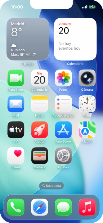 Cuando el icono de carga de batería aparece en la pantalla, el teléfono se está cargando.