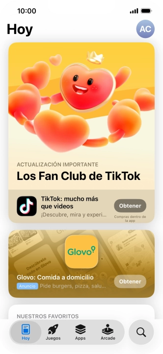 Pulsa el icono de búsqueda.