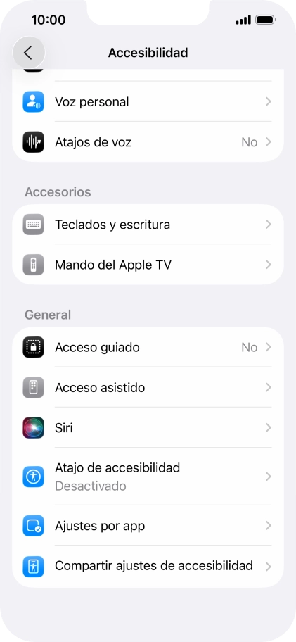 Pulsa una categoría bajo 