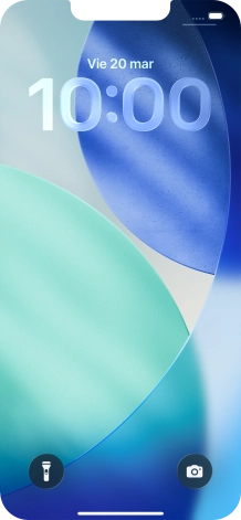 Desliza el dedo hacia arriba desde la parte inferior de la pantalla.