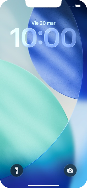 Desliza el dedo hacia arriba desde la parte inferior de la pantalla.