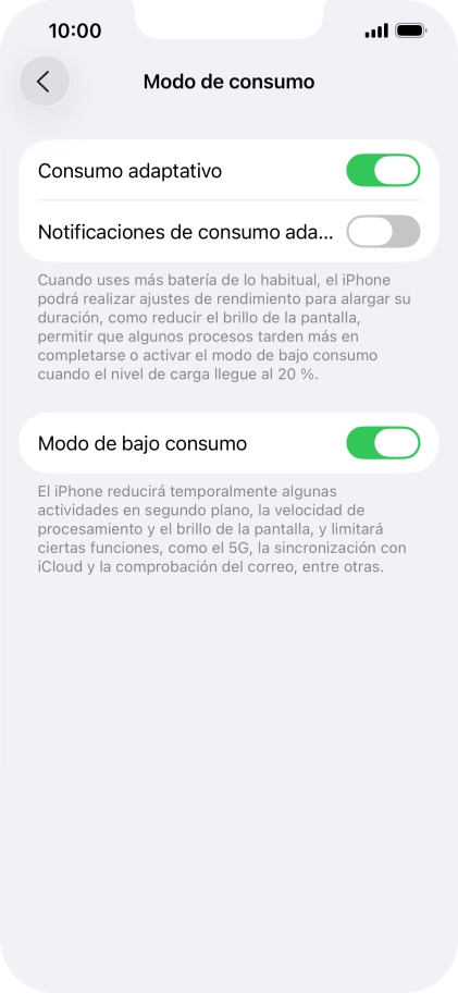 Desliza el dedo hacia arriba desde la parte inferior de la pantalla para terminar y volver a la pantalla de inicio.