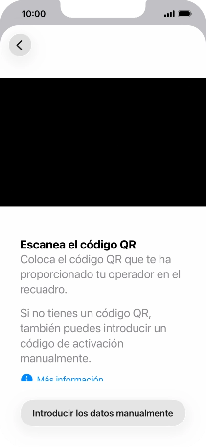 Coloca el código QR dentro del marco de la cámara del teléfono para escanearlo.