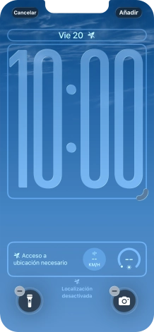 Si deseas personalizar la vista de la fecha en la pantalla de bloqueo, pulsa el widget de la fecha y sigue las indicaciones de la pantalla para seleccionar la vista de widgets deseada.