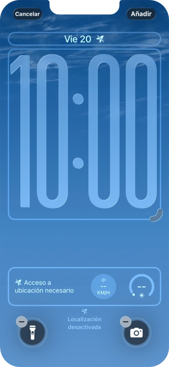 Si deseas personalizar la vista de la fecha en la pantalla de bloqueo, pulsa el widget de la fecha y sigue las indicaciones de la pantalla para seleccionar la vista de widgets deseada.