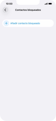 Pulsa Añadir contacto bloqueado y sigue las indicaciones de la pantalla para bloquear un contacto.