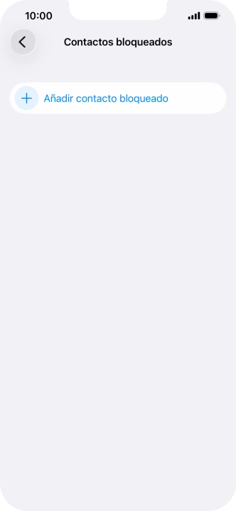 Pulsa Añadir contacto bloqueado y sigue las indicaciones de la pantalla para bloquear un contacto.