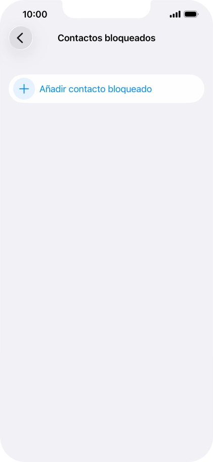 Pulsa Añadir contacto bloqueado y sigue las indicaciones de la pantalla para bloquear un contacto.