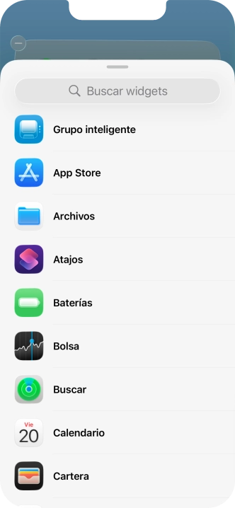 Pulsa el widget deseado.