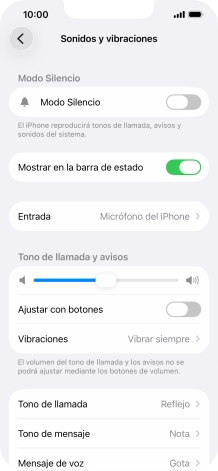 Pulsa el indicador junto a 