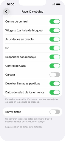 Pulsa el indicador junto a 