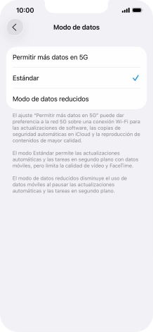 Pulsa el ajuste deseado.