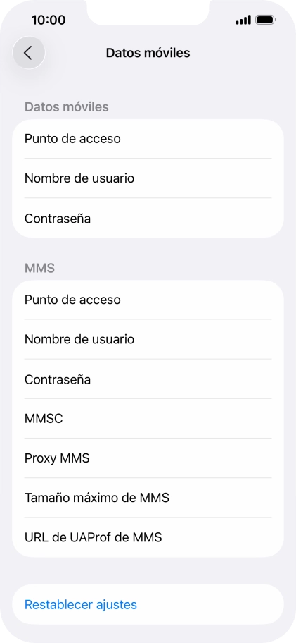 Pulsa Punto de acceso e introduce airtelwap.es.