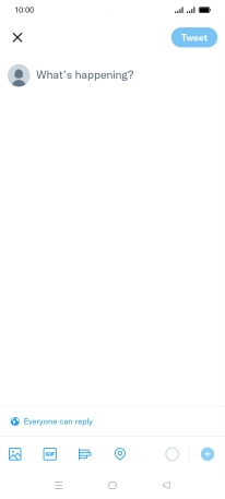 Press the text input field. Press the text input field.