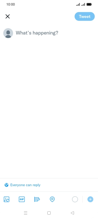 Press the text input field. Press the text input field.