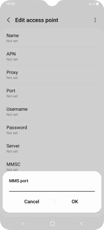 Key in 8799 and press OK.