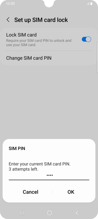 Key in your current PIN and press OK.