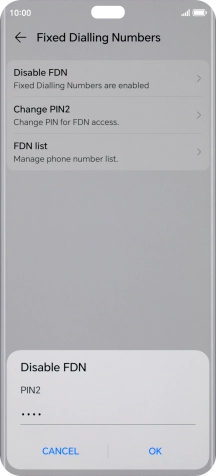 Key in your PIN2 and press OK. The default PIN2 is 1111. Key in your PIN2 and press OK. The default PIN2 is 1111.