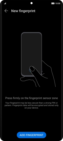 Press ADD FINGERPRINT.