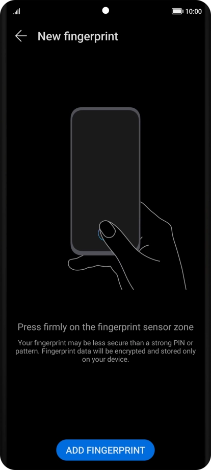 Press ADD FINGERPRINT.