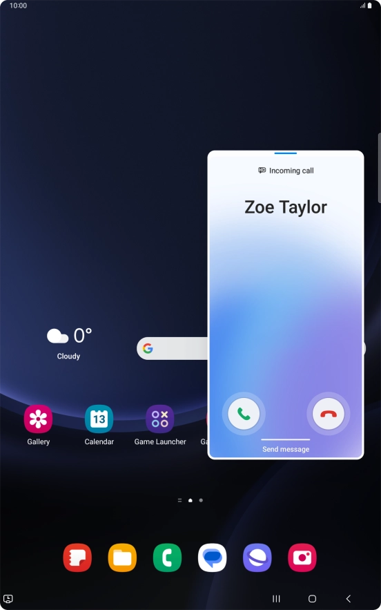 Press the reply icon.