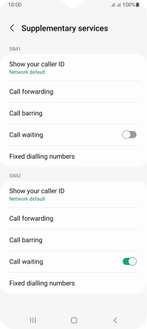 Press Call forwarding.