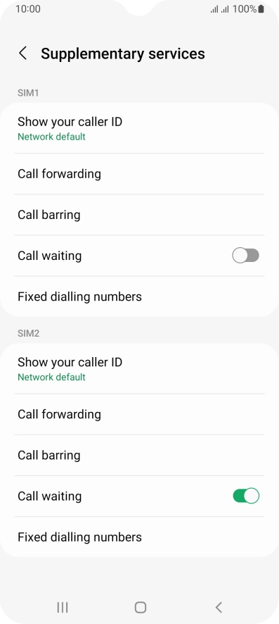 Press Call forwarding.