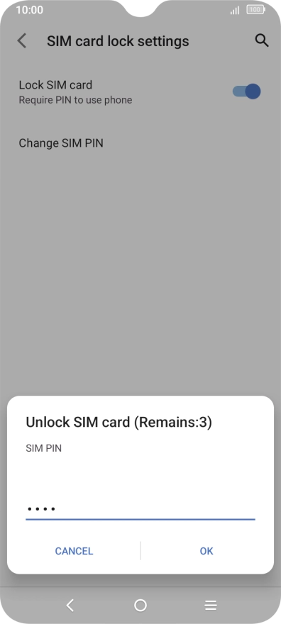 Key in your PIN and press OK.