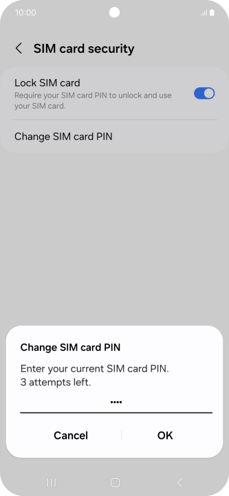 Key in your current PIN and press OK.