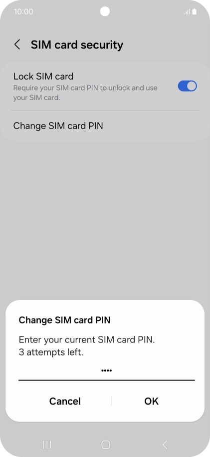 Key in your current PIN and press OK.