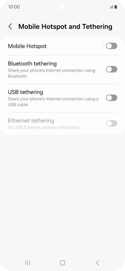 Press Mobile Hotspot.