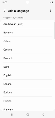 Press the required language.