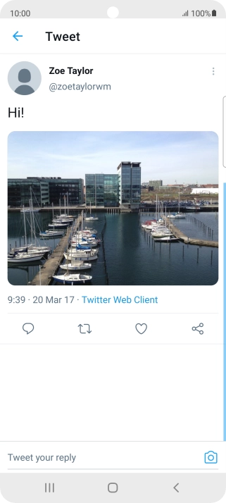 Press the text input field.