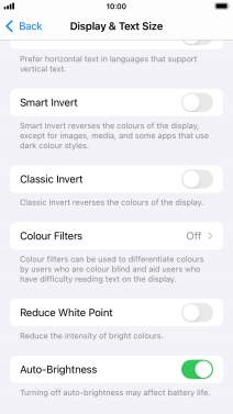 Press the indicator next to 