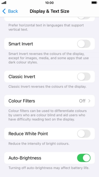 Press the indicator next to 