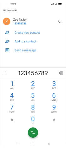 Key in the required number and press the call icon.