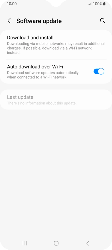 Press Download and install. If a new software version is available, it's displayed. Follow the instructions on the screen to update the phone software.