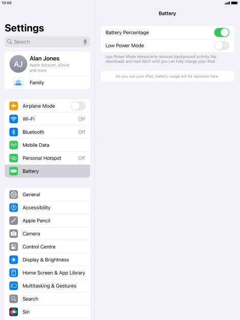 Press the indicator next to 
